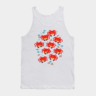 Illustration of cute red crabs. Tank Top